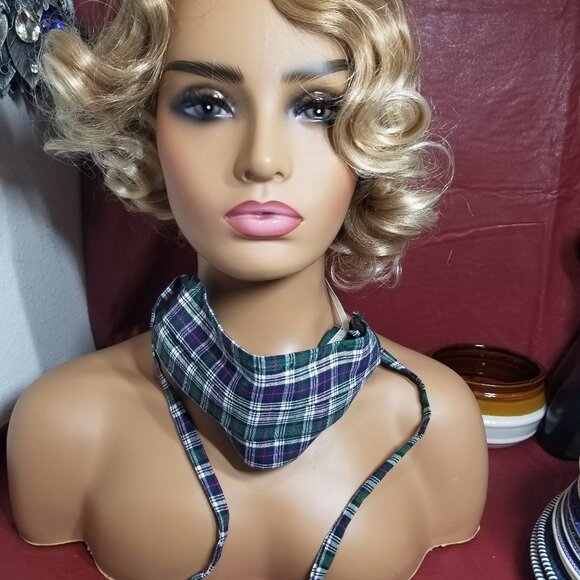 Cloth Face Mask with Silver/Copper Filters - Plaid - Picture 5 of 11